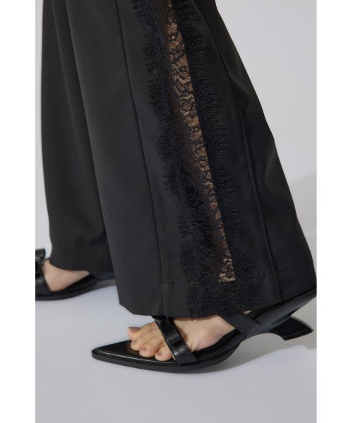 rienda（リエンダ）の「レースコンビジャストウエストストレートパンツ 春服（スラックス・レディース・グレー/ブラック/ホワイト・SMALL/MEDIUM）」の16枚目の写真