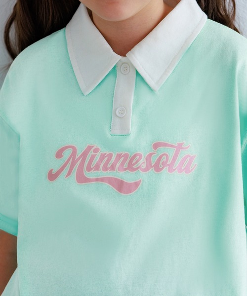 【タグ付き未使用品】ロゴプリント ポロシャツ DEVICE select カレッジロゴ プリント 半袖ポロシャツ メンズ