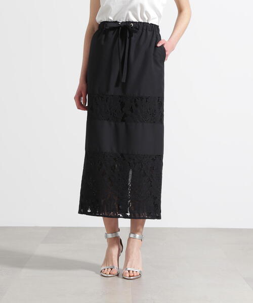 PINKY&DIANNE（ピンキーアンドダイアン）の「◆リーフ柄レーススピンドルスカート（スカート・レディース・ホワイト/ブラック・36/38）」の20枚目の写真