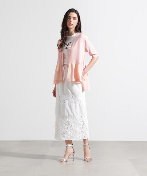 PINKY&DIANNE（ピンキーアンドダイアン）の「◆リーフ柄レーススピンドルスカート（スカート・レディース・ホワイト/ブラック・36/38）」の13枚目の写真