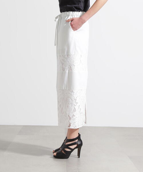 PINKY&DIANNE（ピンキーアンドダイアン）の「◆リーフ柄レーススピンドルスカート（スカート・レディース・ホワイト/ブラック・36/38）」の11枚目の写真