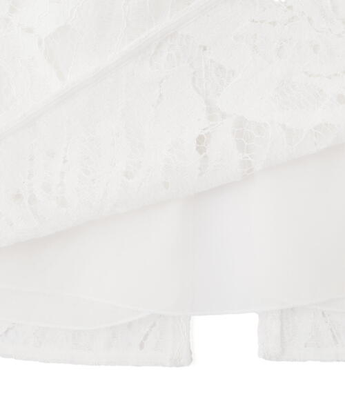 PINKY&DIANNE（ピンキーアンドダイアン）の「◆リーフ柄レーススピンドルスカート（スカート・レディース・ホワイト/ブラック・36/38）」の7枚目の写真