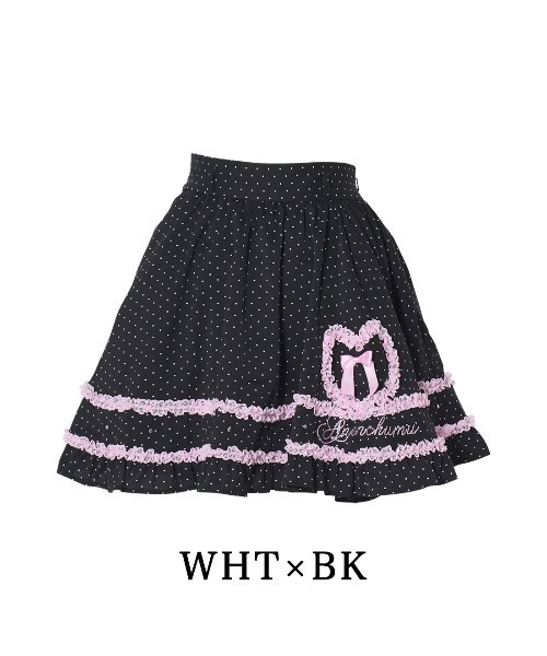 Frill heart stone logo skirt（スカート）｜AVENCHUMU