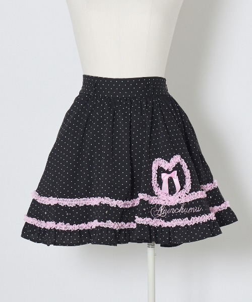 スカート avenchumu Frill heart stone logo skirt Frill heart stone logo skirt（スカート）｜AVENCHUMU