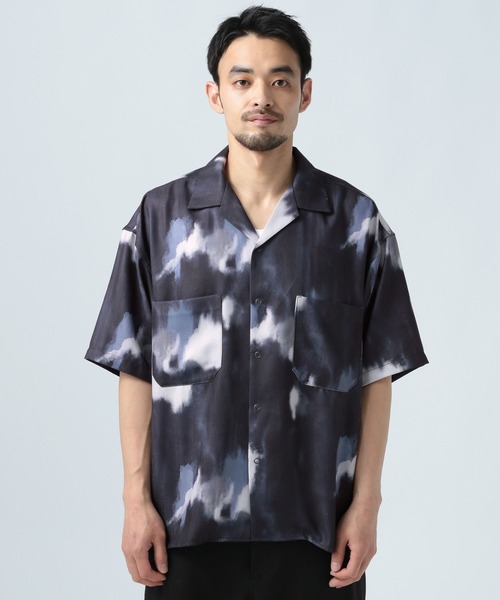 BAYFLOW(ベイフロー)の「【接触冷感】オープンカラー半袖柄シャツ(シャツ/ブラウス・メンズ・グリーン/ネイビー・MEDIUM/LARGE)」の10枚目の写真