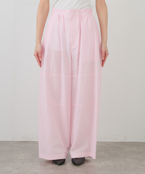 ATON(エイトン)の「ATON エイトン EASY WIDE PANTS PRAGGM0117(スラックス・レディース・ピンク/ブラック・SMALL)」の18枚目の写真