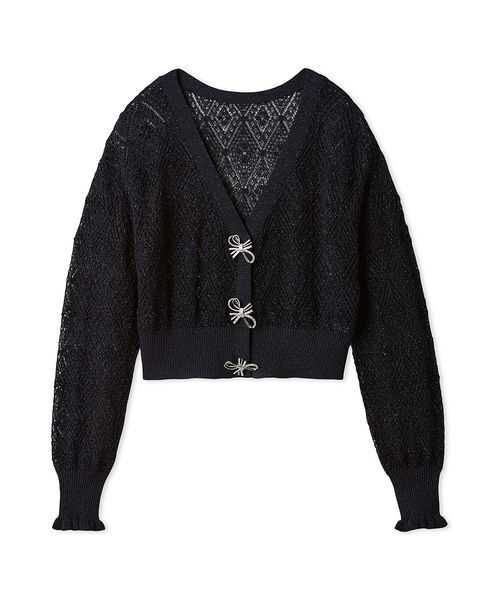 SNIDEL ショール カーディガン ルーズシルエット リボン ハート 美品
