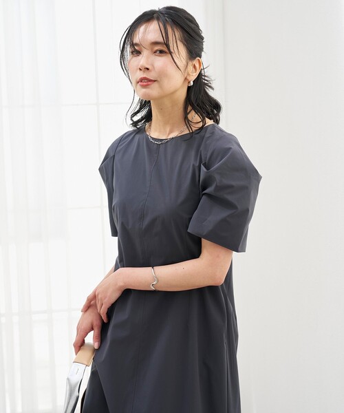 UNFILO(アンフィーロ)の「【mi-molletコラボ】FINE MOVE Iラインワンピース(ワンピース・レディース・ワイン系/グレー系/ブラック系・SMALL/MEDIUM/LARGE)」の8枚目の写真
