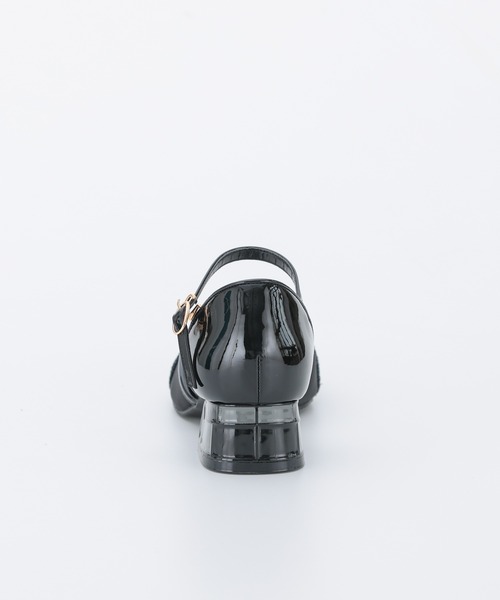 haremode（ハレモード）の「結婚式 お呼ばれ 謝恩会 成人式 対応 ミラー モザイク チャンキー 4cmヒール  ポインテッドトゥ パーティー オケージョン パンプス（パンプス・レディース・ブラック/ベージュ/シルバー・22.5cm/23cm/23.5cm/24cm/24.5cm）」の5枚目の写真