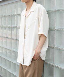 セットアップ　ITEMS URBAN RESEARCH ベージュ半袖シャツ　L セットアップ ITEMS URBAN RESEARCH ベージュ半袖シャツ L