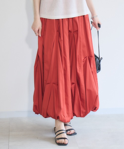 今月末まで最終価格より更にお値引き！新品☆プライド　バルーンタイプスカート セール】cloche ランダムタックバルーンスカート（スカート