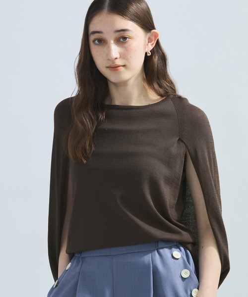 ketty（ケティ）の「さらさらコクーンニット≪手洗い可能≫（ニット/セーター・レディース・ネイビー/イエロー/ブラウン/オフホワイト・M）」の2枚目の写真