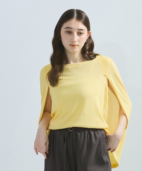 ketty（ケティ）の「さらさらコクーンニット≪手洗い可能≫（ニット/セーター・レディース・ネイビー/イエロー/ブラウン/オフホワイト・M）」の4枚目の写真