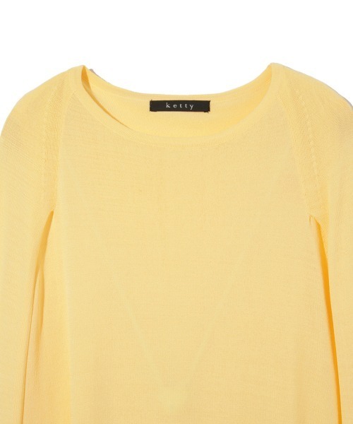 ketty（ケティ）の「さらさらコクーンニット≪手洗い可能≫（ニット/セーター・レディース・ネイビー/イエロー/ブラウン/オフホワイト・M）」の7枚目の写真