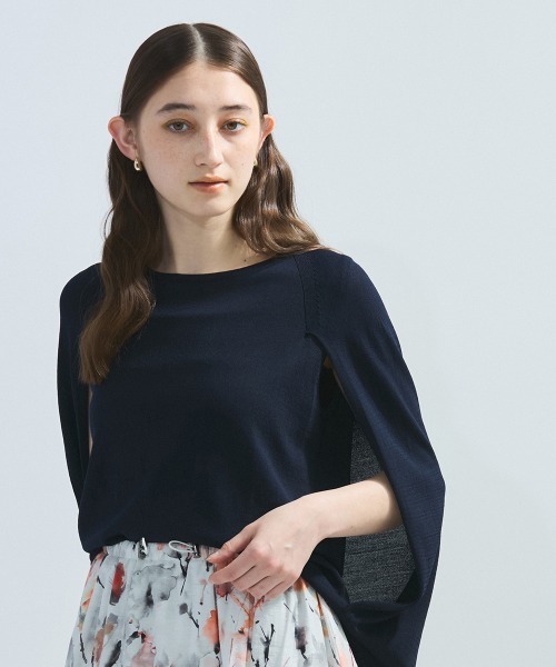 ketty（ケティ）の「さらさらコクーンニット≪手洗い可能≫（ニット/セーター・レディース・ネイビー/イエロー/ブラウン/オフホワイト・M）」の19枚目の写真