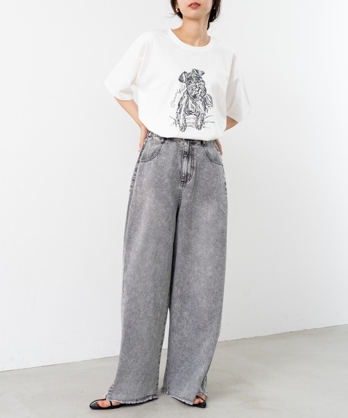 refinedworks（リファインドワークス）の「【refinedworks】サイドタックで魅せる デニムパンツ（デニムパンツ・レディース・ブラック/グレー/インディゴブルー・FREE）」の20枚目の写真