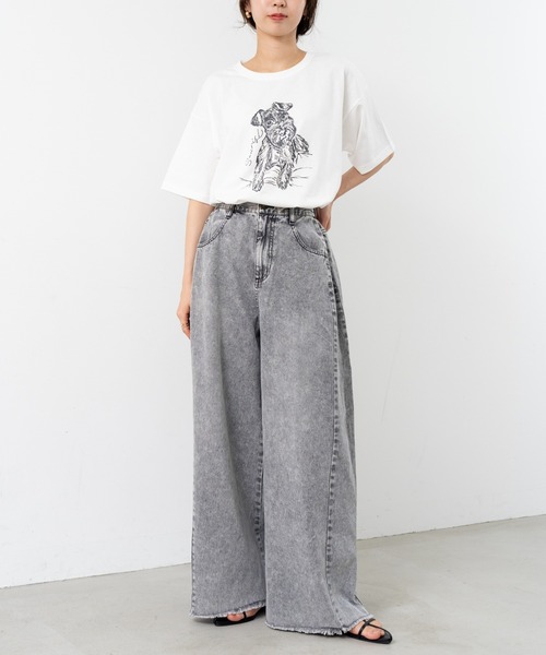 refinedworks(リファインドワークス)の「【refinedworks】サイドタックで魅せる デニムパンツ(デニムパンツ・レディース・ブラック/グレー/インディゴブルー・FREE)」の22枚目の写真