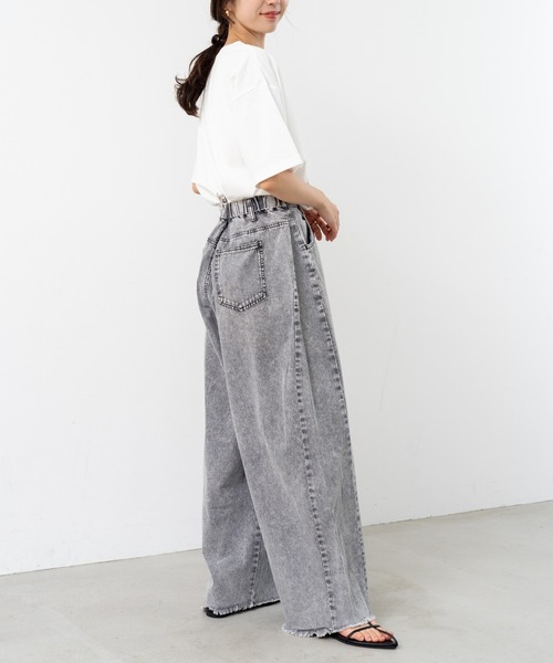 refinedworks(リファインドワークス)の「【refinedworks】サイドタックで魅せる デニムパンツ(デニムパンツ・レディース・ブラック/グレー/インディゴブルー・FREE)」の21枚目の写真