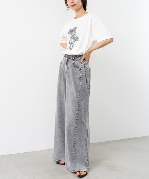 refinedworks(リファインドワークス)の「【refinedworks】サイドタックで魅せる デニムパンツ(デニムパンツ・レディース・ブラック/グレー/インディゴブルー・FREE)」の18枚目の写真