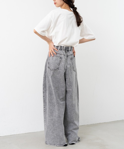 refinedworks(リファインドワークス)の「【refinedworks】サイドタックで魅せる デニムパンツ(デニムパンツ・レディース・ブラック/グレー/インディゴブルー・FREE)」の17枚目の写真