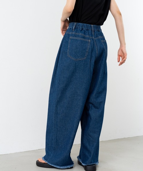 refinedworks（リファインドワークス）の「【refinedworks】サイドタックで魅せる デニムパンツ（デニムパンツ・レディース・ブラック/グレー/インディゴブルー・FREE）」の21枚目の写真