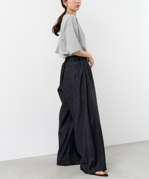 refinedworks(リファインドワークス)の「【refinedworks】サイドタックで魅せる デニムパンツ(デニムパンツ・レディース・ブラック/グレー/インディゴブルー・FREE)」の13枚目の写真