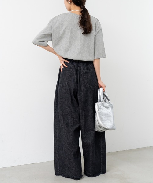 refinedworks(リファインドワークス)の「【refinedworks】サイドタックで魅せる デニムパンツ(デニムパンツ・レディース・ブラック/グレー/インディゴブルー・FREE)」の12枚目の写真