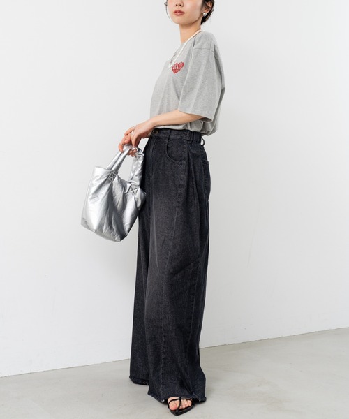 refinedworks(リファインドワークス)の「【refinedworks】サイドタックで魅せる デニムパンツ(デニムパンツ・レディース・ブラック/グレー/インディゴブルー・FREE)」の11枚目の写真