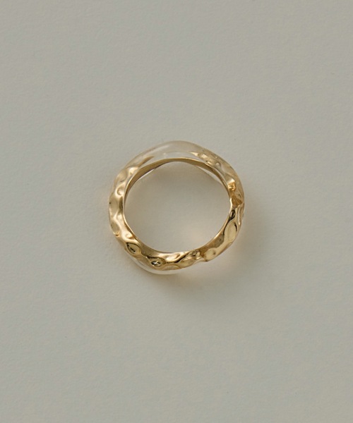 No.593 elliptical nuance ring：指輪 リング 透明 muku 指輪 リング CLEAR RING/NUANCE レディース : ZOZOTOWN
