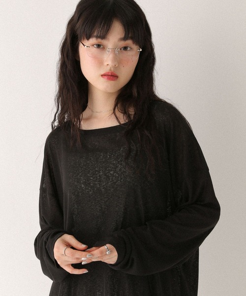 WEB限定 スラブシアーロンTEE 577058（Tシャツ/カットソー