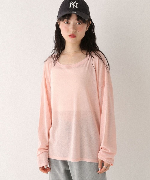 WEB限定 スラブシアーロンTEE 577058（Tシャツ/カットソー