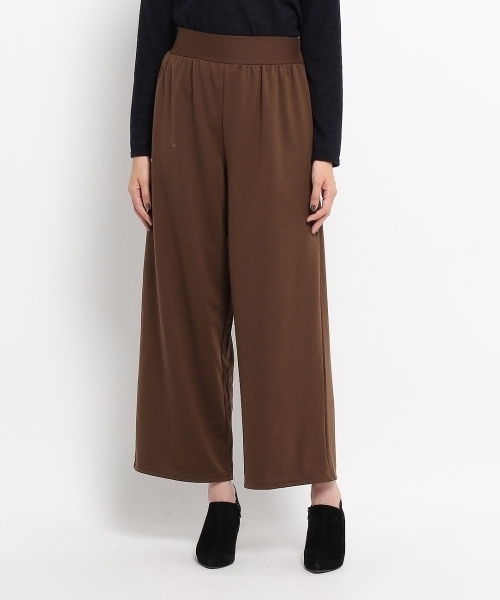 THE SHOP TK （ザ ショップ ティーケー ）の「クロップドワイドパンツ（その他パンツ・レディース・ブラウン/グレー/ブラック・99）」の4枚目の写真