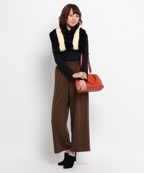 THE SHOP TK （ザ ショップ ティーケー ）の「クロップドワイドパンツ（その他パンツ・レディース・ブラウン/グレー/ブラック・99）」の9枚目の写真