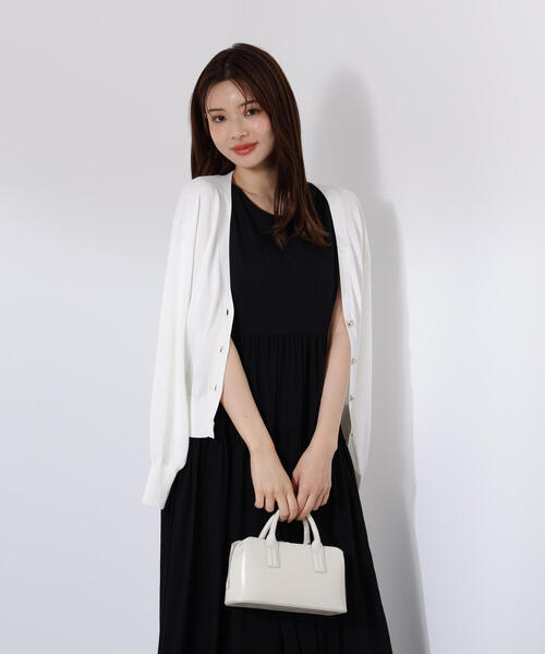 PROPORTION BODY DRESSING(プロポーションボディドレッシング)の「Vネックベーシックカーディガン / 1215274600(カーディガン/ボレロ・レディース・ブラック/ホワイト/ブラウン/レッド・FREE)」の2枚目の写真