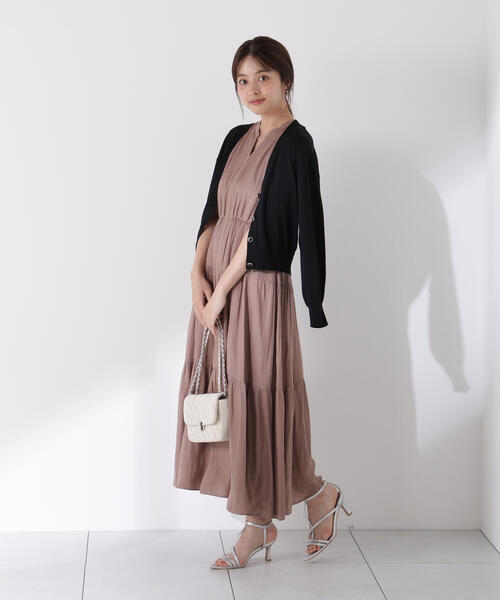 PROPORTION BODY DRESSING(プロポーションボディドレッシング)の「Vネックベーシックカーディガン / 1215274600(カーディガン/ボレロ・レディース・ブラック/ホワイト/ブラウン/レッド・FREE)」の3枚目の写真
