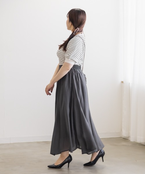 CLETTE(クレット)の「クルーネックパフスリーブニット(ニット/セーター・レディース・ホワイト系その他/ベージュ系その他/オフホワイト/ブラック・LL/3L/4L)」の11枚目の写真