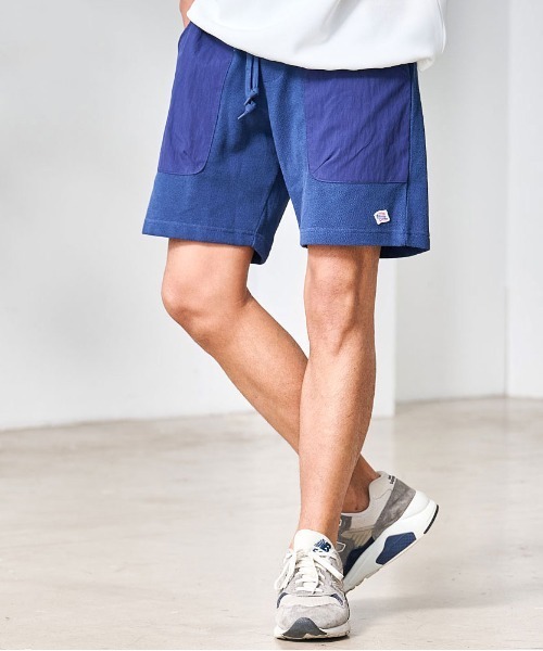 JEMORGAN(ジェーイーモーガン)の「『JEMORGAN LONG JOHNS/ジェーイーモーガンロングジョーンズ』20/2 OEヘビーウェイトカノコ布帛使いショートパンツ【+】(その他パンツ・メンズ・オートミール/ブラック/ネイビー/ホワイト・XL/L/M)」の4枚目の写真