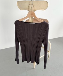 Doux archives | ボートネックランダムリブニット(ニット/セーター)