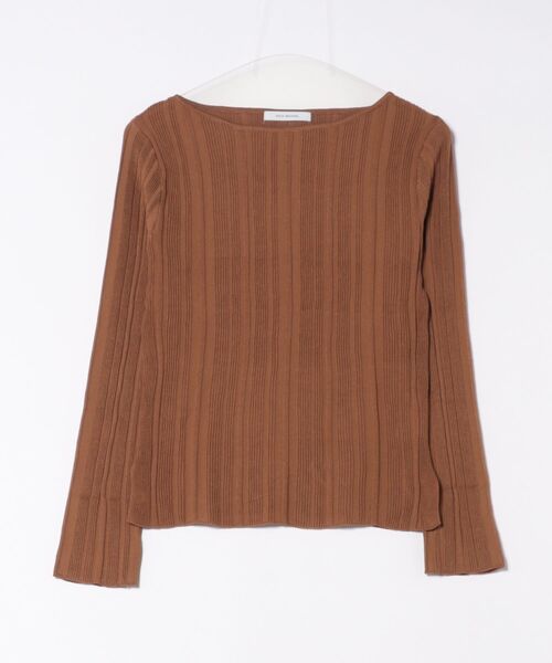 Doux archives（ドゥアルシーヴ）の「ボートネックランダムリブニット（ニット/セーター・レディース・レッド/キャメル/アイボリー/チャコールグレー・FREE）」の17枚目の写真