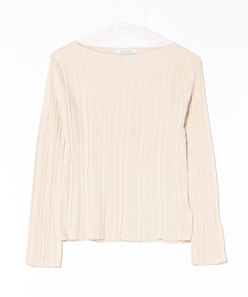 Doux archives（ドゥアルシーヴ）の「ボートネックランダムリブニット（ニット/セーター・レディース・レッド/キャメル/アイボリー/チャコールグレー・FREE）」の16枚目の写真