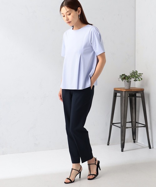 GALLORIA（ギャローリア）の「【キレメクシリーズ】接触冷感　綿100％　パネルタックプルオーバー（Tシャツ/カットソー・レディース・ネイビー/パープル/ライトグレー・LL/L/M/S）」の12枚目の写真