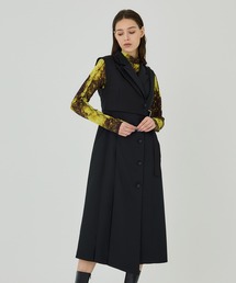 UNITED TOKYO ロングジレ ノースリーブワンピース TOKYO BASIC ノースリーブワンピース ロング 夏 ウエスト