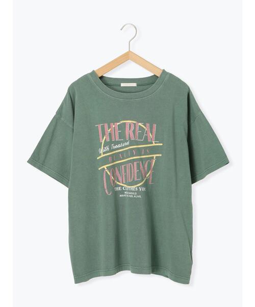 ehka sopo（エヘカソポ）の「ロゴプリントオーバーサイズTシャツ（Tシャツ/カットソー・レディース・オフホワイト/チャコールグレー/ミント/サックスブルー・F）」の17枚目の写真