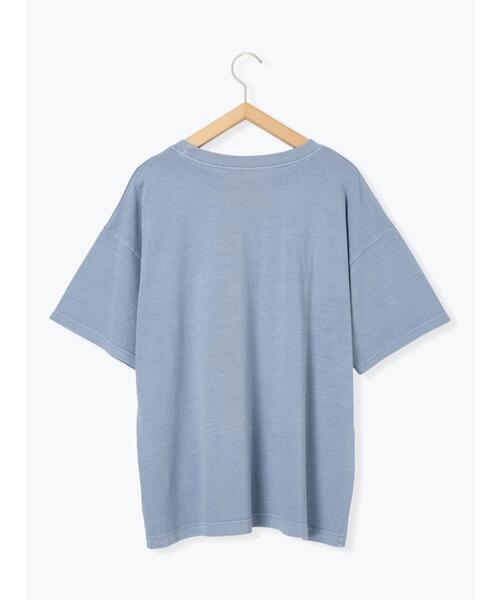 ehka sopo（エヘカソポ）の「ロゴプリントオーバーサイズTシャツ（Tシャツ/カットソー・レディース・オフホワイト/チャコールグレー/ミント/サックスブルー・F）」の19枚目の写真