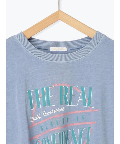 ehka sopo（エヘカソポ）の「ロゴプリントオーバーサイズTシャツ（Tシャツ/カットソー・レディース・オフホワイト/チャコールグレー/ミント/サックスブルー・F）」の20枚目の写真