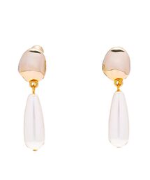 LAGUNAMOON | LADYフェイクパールメタルフレームイヤリング(イヤリング)