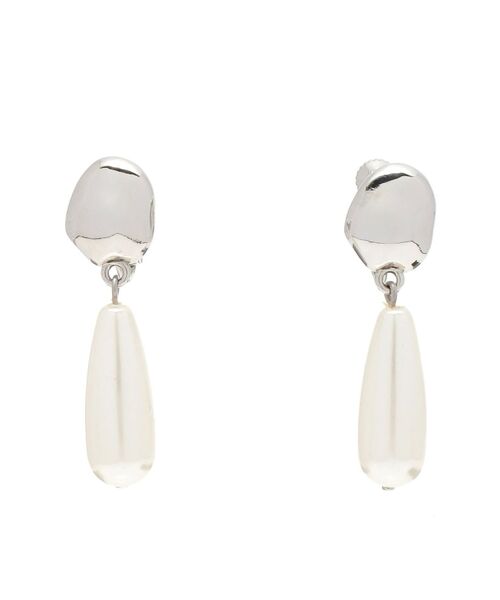 LAGUNAMOON（ラグナムーン）の「LADYフェイクパールメタルフレームイヤリング（イヤリング・レディース・シルバー/ゴールド・FREE）」の6枚目の写真