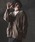 GLIMCLAPiONbvj́umcg3663-Cardigan sweater-Chenille yarn & Grid pattern- jbgJ[fBKiJ[fBK/{jvb`R[
