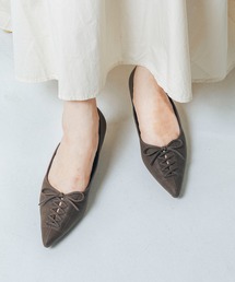 MAISON SPECIAL レースアップポインテッドパンプス ブラック 37 SHOES