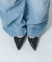 MAISON SPECIAL レースアップポインテッドパンプス ブラック 37 レースアップ」に該当するパンプス(ポインテッドトゥ
